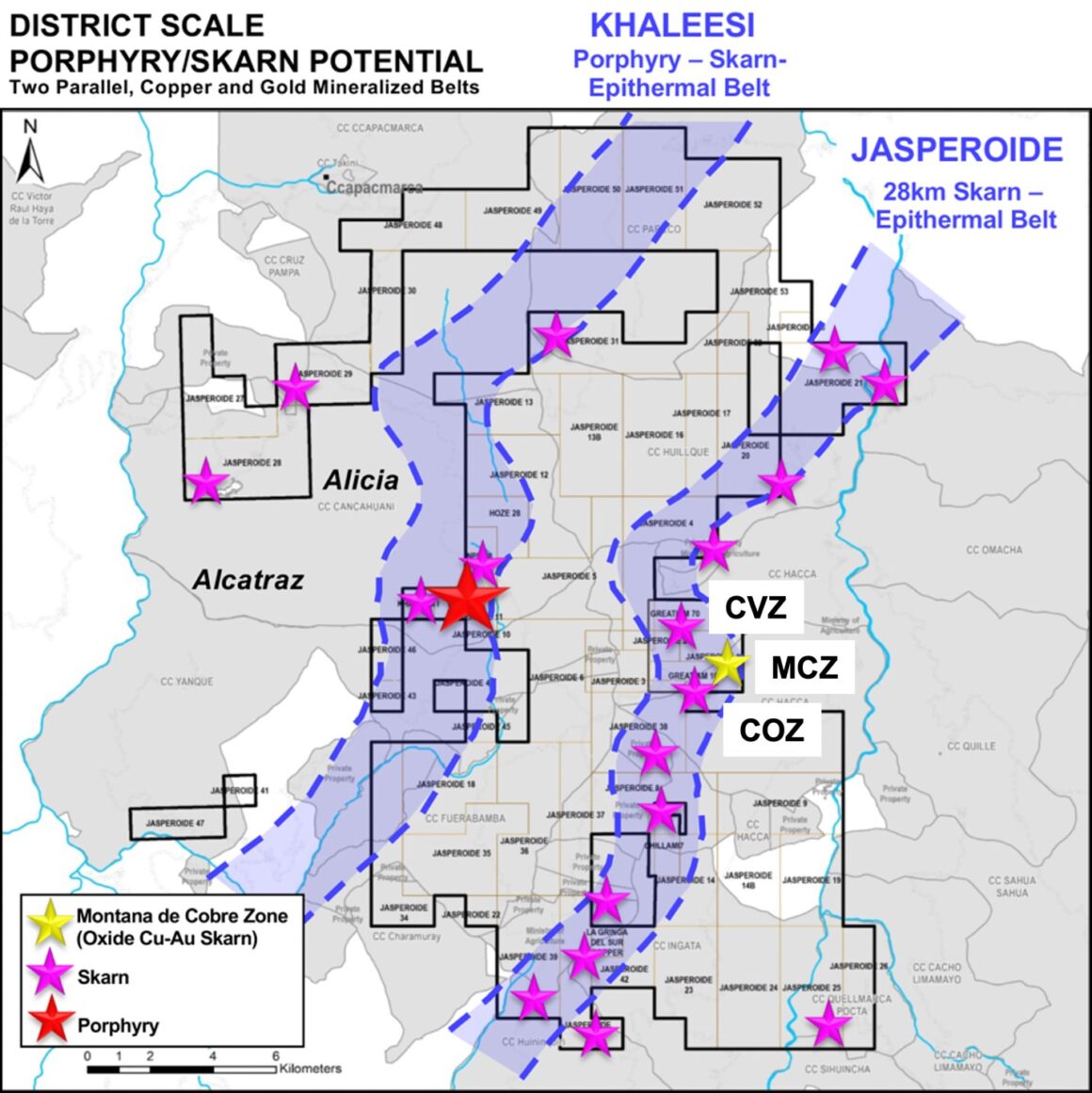 Perú: C3 Metals amplía el área de perforación permitida en un 74 % en el proyecto de cobre y oro Jasperoide