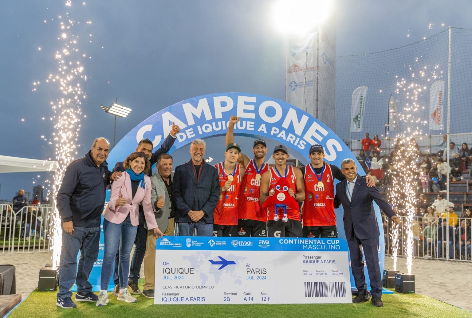 Chile gana cupo a París 2024 en preolímpico masculino de vóleibol playa en Arena Cavancha