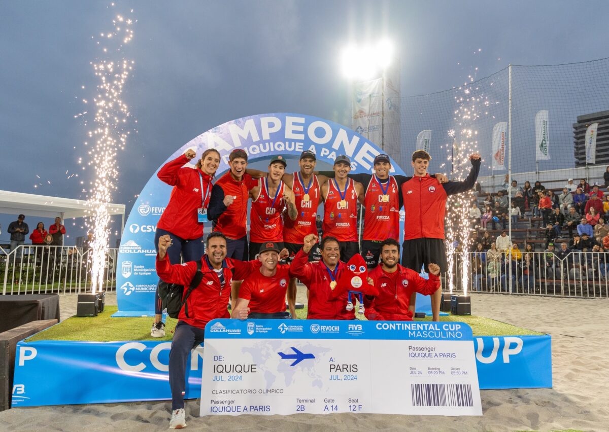 Chile gana cupo a París 2024 en preolímpico masculino de vóleibol playa en Arena Cavancha