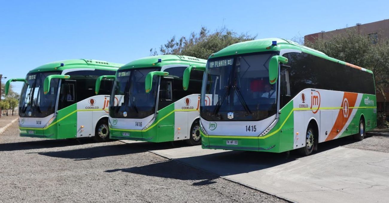 Codelco incorpora flota de 65 buses eléctricos en Radomiro Tomic