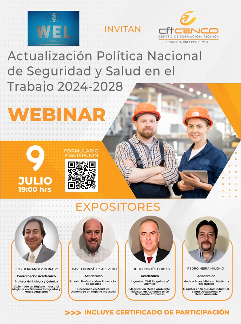 Webinar sobre la Actualización de la Política Nacional de Seguridad y Salud en el Trabajo 2024-2028