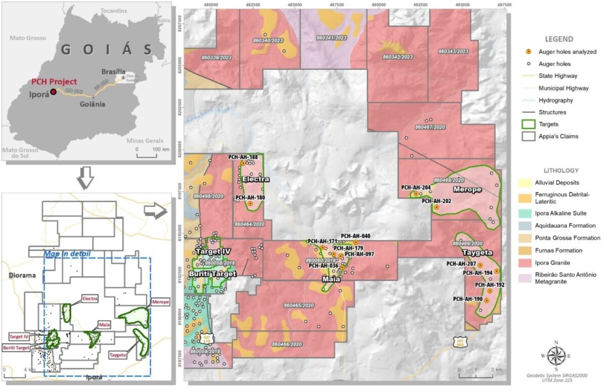 Appia Rare Earths & Uranium confirma resultados de desorción excepcionales en sus objetivos de arcilla de adsorción iónica Maia, Electra, Taygeta y Merope en Goiás, Brasil