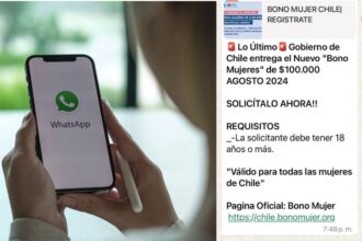 Nueva estafa en WhatsApp: PDI alertó sobre falso “Bono Mujer” que busca robar datos personales