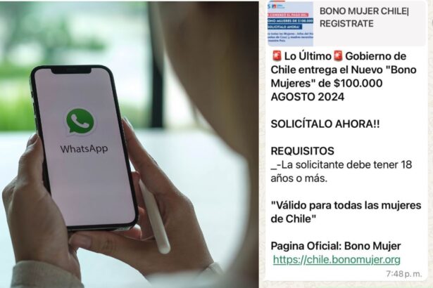 Nueva estafa en WhatsApp: PDI alertó sobre falso “Bono Mujer” que busca robar datos personales