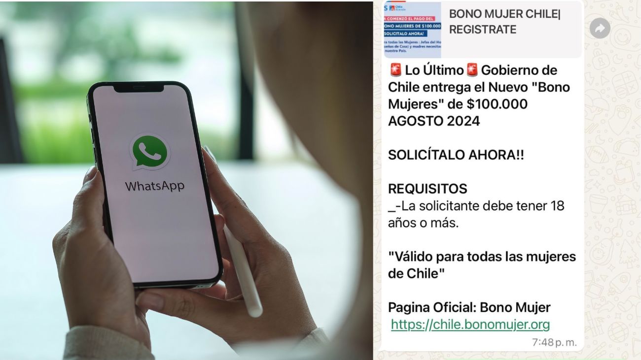 Nueva estafa en WhatsApp: PDI alertó sobre falso “Bono Mujer” que busca robar datos personales