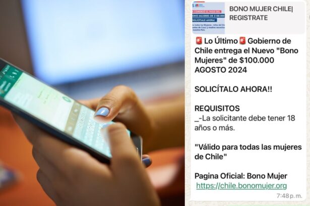 Nueva estafa en WhatsApp: PDI alertó sobre falso “Bono Mujer” que busca robar datos personales