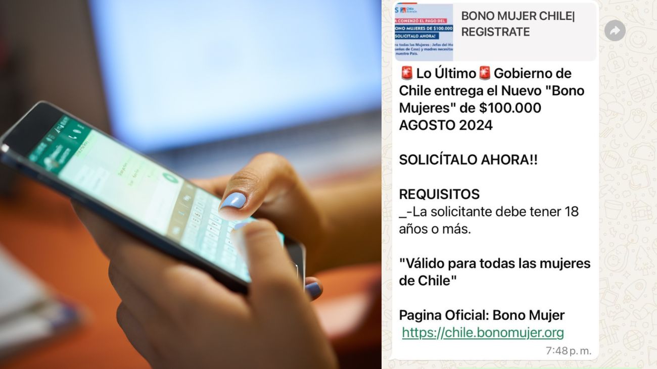 Nueva estafa en WhatsApp: PDI alertó sobre falso “Bono Mujer” que busca robar datos personales