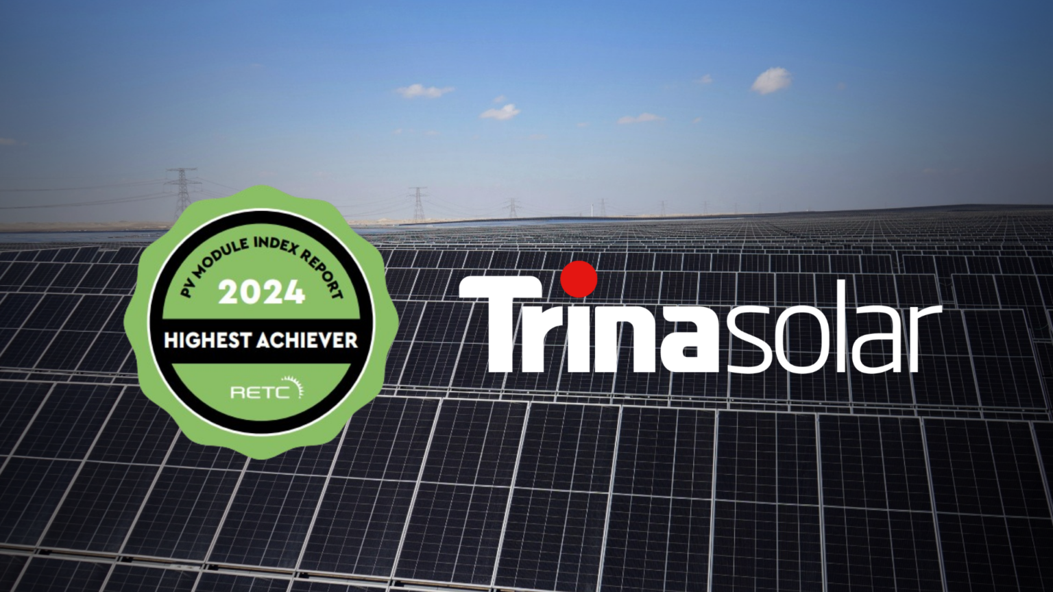 Trina Solar nombrada la empresa fabricante “Mejor Clasificada” de 2024 por RETC