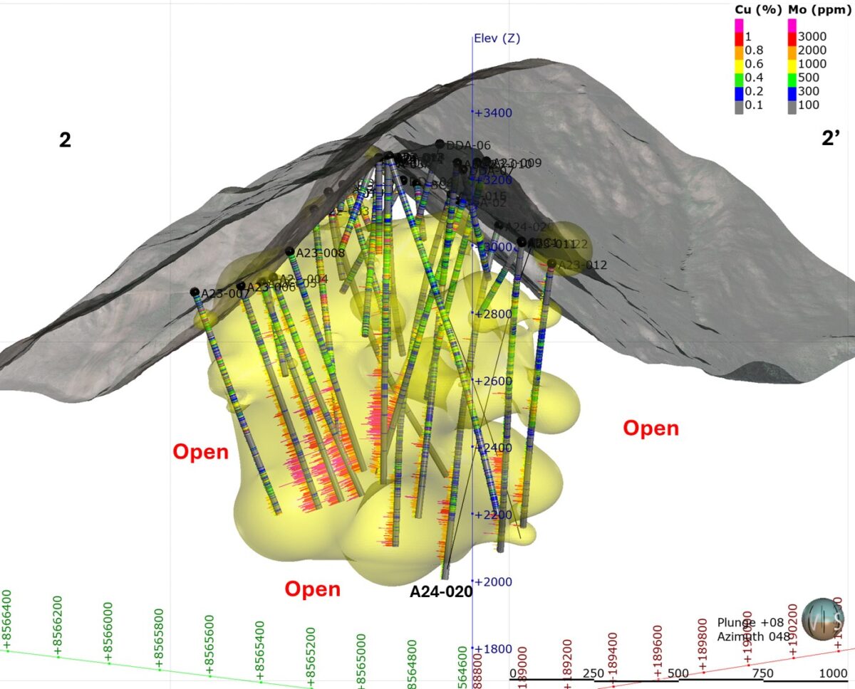 Perú: DLP Resources intercepta 339,35 m de 0,76 % de CuEq* dentro de un intervalo de 1058,35 m de 0,38 % de CuEq*, en el Proyecto Aurora