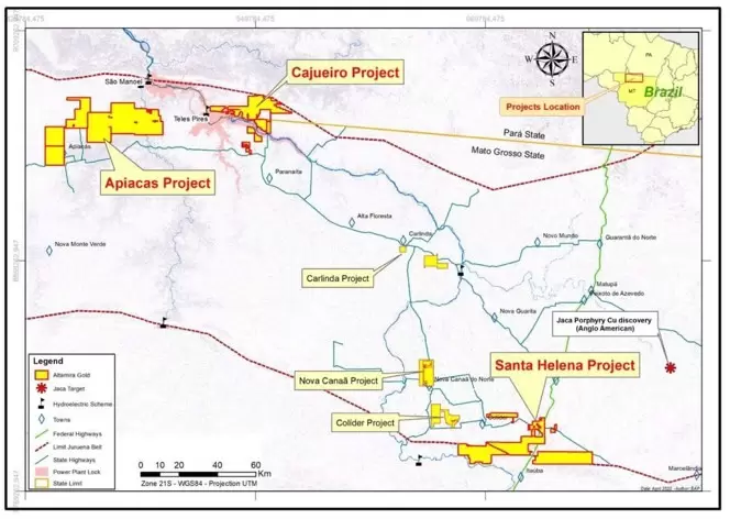 Brasil: Altamira Gold identifica el tercer centro de rocas de pórfido hidrotermalmente alteradas y veteadas en el nuevo objetivo Espirro