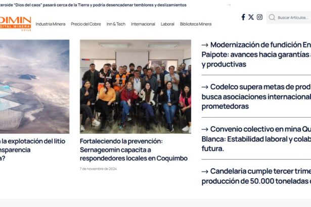 Revista REDIMIN lidera el ranking de sitios web de minería y metales más visitados en Chile según SEMrush