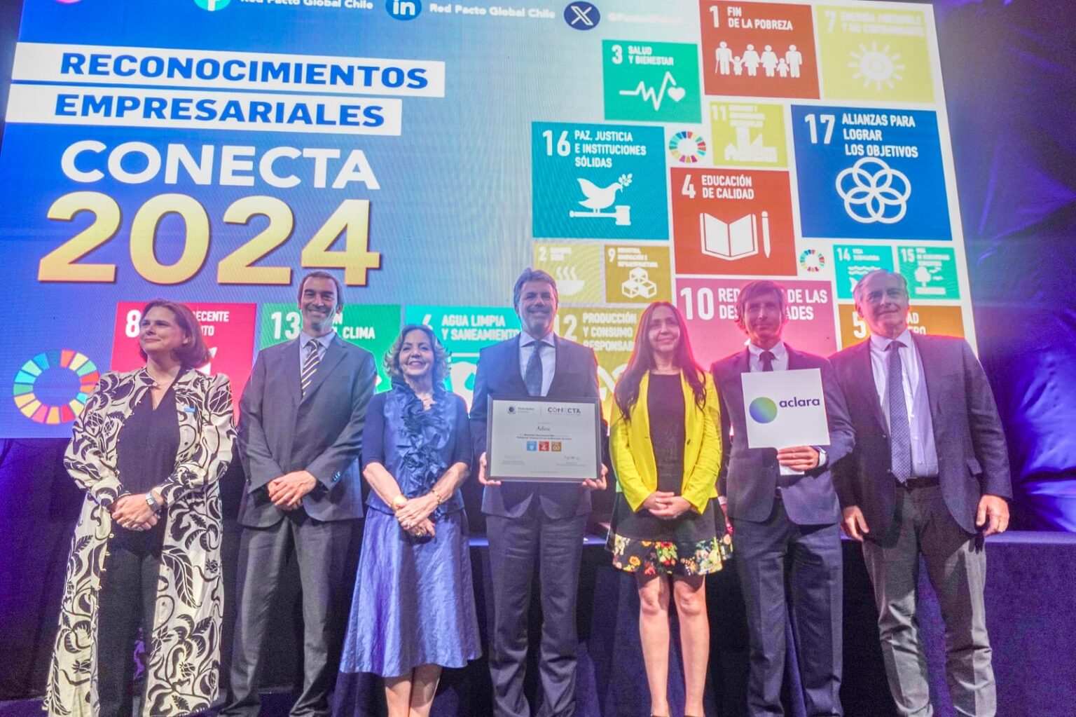 Aclara gana premio de Pacto Global Red Chile de la ONU por su innovación en gestión circular del agua