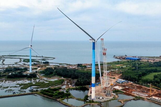 Aerogenerador marino gigante en China sufre rotura: MySE18.X-20MW enfrenta desafíos tras resistir supertifón