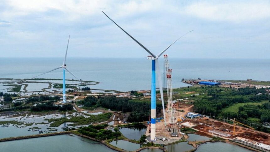 Aerogenerador marino gigante en China sufre rotura: MySE18.X-20MW enfrenta desafíos tras resistir supertifón