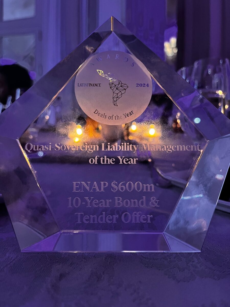 LatinFinance premia a Enap por exitosa colocación de bono internacional