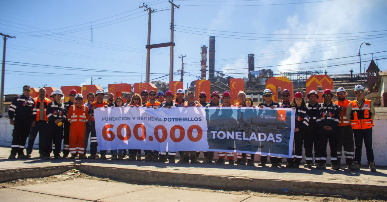 Codelco Salvador celebra récord de calidad en cátodos en Potrerillos