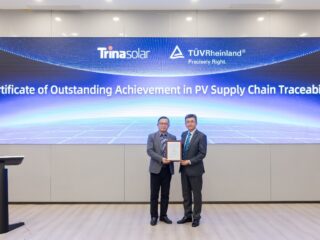 Trinasolar recibe la máxima calificación AA de TÜV Rheinland por trazabilidad de la cadena de suministro