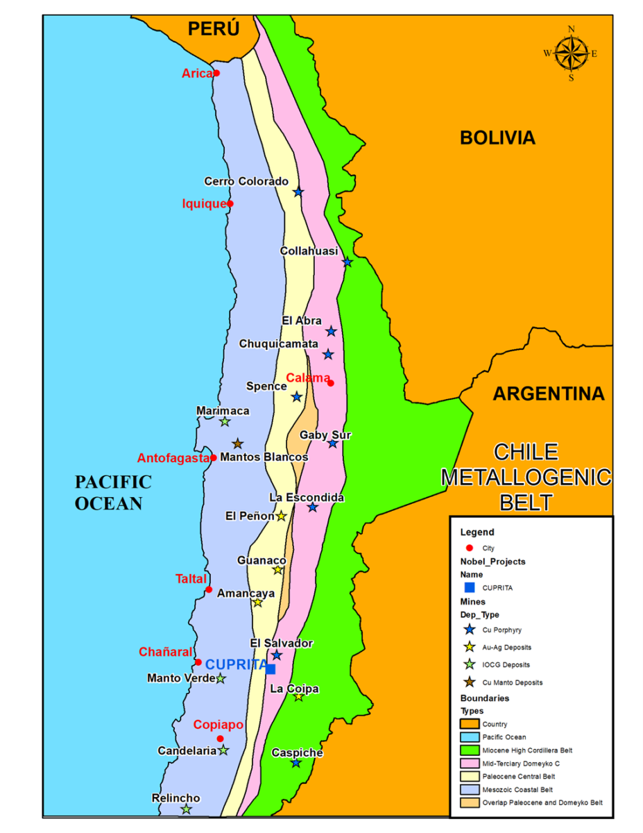 Nobel Resources firma acuerdos de opción para adquirir el 100% de participación en el portafolio de cobre chileno en la región de Antofagasta, Chile