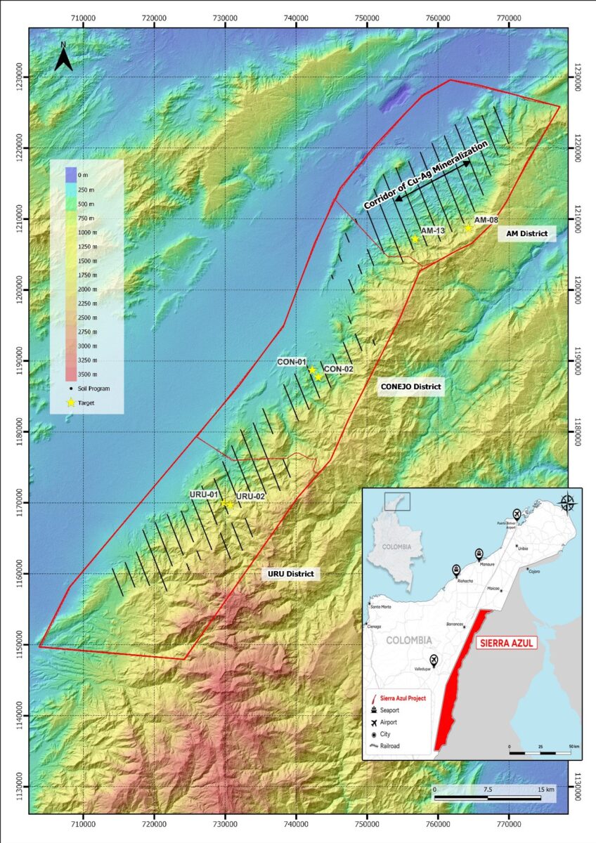 Colombia: Max Resource reporta 1,6% de cobre en 55 metros en Sierra Azul