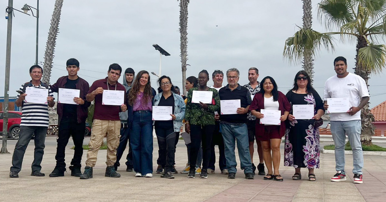 60 vecinos y vecinas de Tierra Amarilla y Caldera certifican curso de soldadura con apoyo de Minera Candelaria