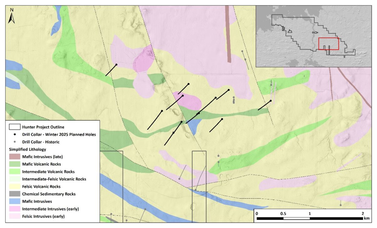 Kenorland Minerals comienza el programa de perforación de invierno 2025 en el Proyecto Hunter, Quebec